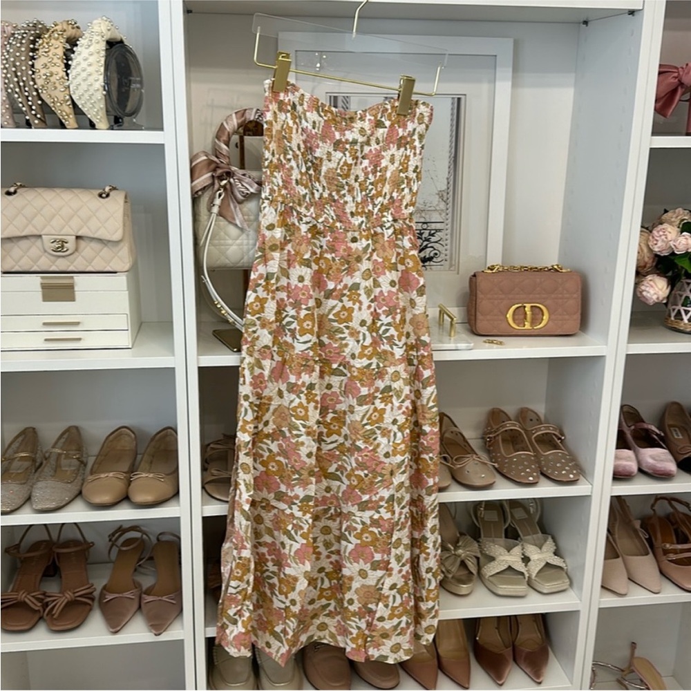Petal & Pup Strapless Midi Dress size 0 NWT